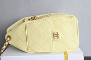 Chanel 25 Small Handbag Calfskin Yellow 30x26x14cm - 6