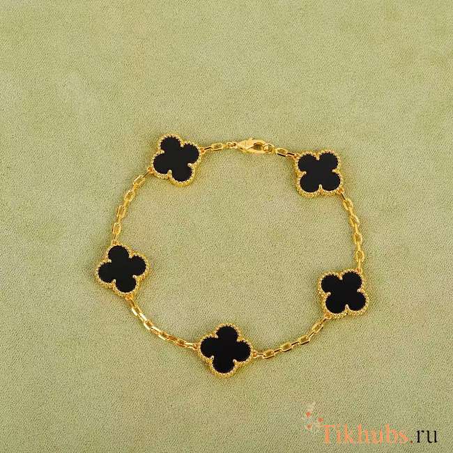 Van Cleef & Arpels Vintage Alhambra 5 black Motifs - 1