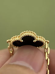 Van Cleef & Arpels Vintage Alhambra 5 black Motifs - 4