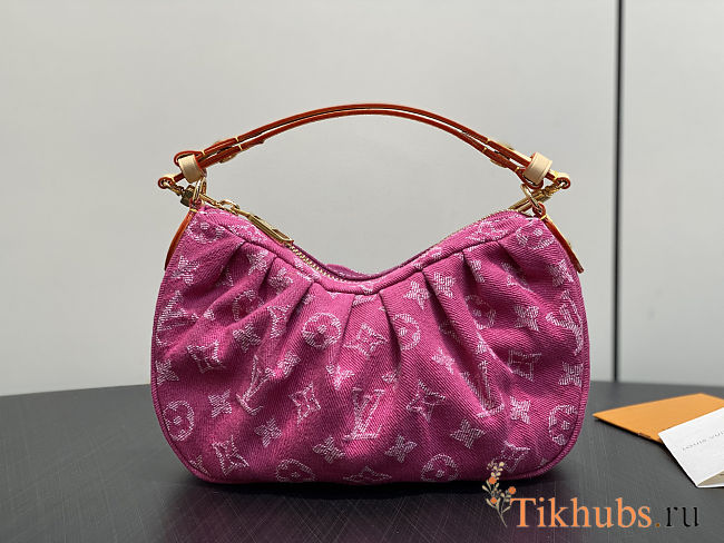 Louis Vuitton Pochette Valley Monogram Denim Pink Fuchsia Bag 15x7x21cm - 1