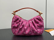 Louis Vuitton Pochette Valley Monogram Denim Pink Fuchsia Bag 15x7x21cm - 1