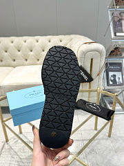 Prada Logo-plaque Crochet Woven Sliders - 6