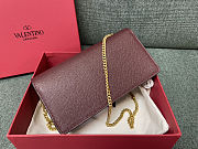 Valentino Garavani Small Leather ChainWallet Red 20x10.5x4cm - 2