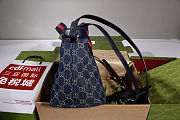 Gucci Giglio small tote bag Variation blue and white GG denim 25x20x15cm - 6