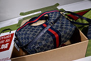 Gucci Giglio small tote bag Variation blue and white GG denim 25x20x15cm - 5