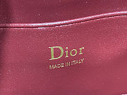 Dior Mini Bag Black Patent Cannage Calfskin Red Bag 21x11x5cm - 4