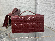 Dior Mini Bag Black Patent Cannage Calfskin Red Bag 21x11x5cm - 2