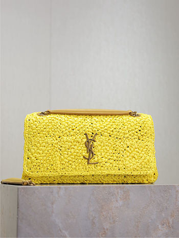 Saint Laurent Jamie Medium Chain Yellow Bag 25x15x7.5cm