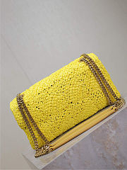 Saint Laurent Jamie Medium Chain Yellow Bag 25x15x7.5cm - 3