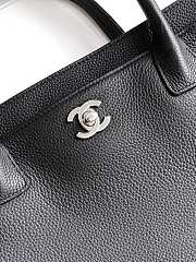 Chanel Calfskin Cerf Executive Shopper Tote Black 24 x36 x14 cm - 4
