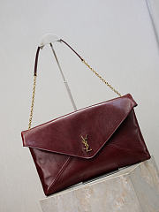 Saint Laurent Cassandre XXL Envelope Pouch in calfskin leather 35×22×3cm - 1
