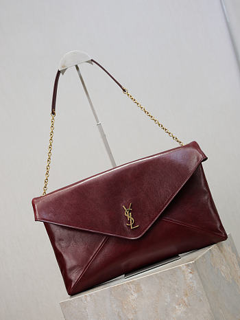 Saint Laurent Cassandre XXL Envelope Pouch in calfskin leather 35×22×3cm
