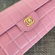 Chanel Pink Chocolate Bar East West Bag 26x13x4cm - 2