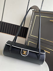 Chanel Preppy Bowling Bag 11X30X11cm - 6