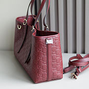 Gucci Gg Emblem Large ToteBag, Leather in Red 31x18x11cm - 6