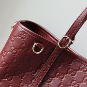 Gucci Gg Emblem Large ToteBag, Leather in Red 31x18x11cm - 3
