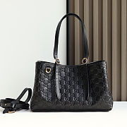 Gucci Gg Emblem Large ToteBag, Leather in Black 31x18x11cm - 1