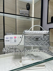 Chanel Top Handle Long Vanity Case with Chain 19.5x5x17cm - 1