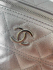 Chanel Top Handle Long Vanity Case with Chain 19.5x5x17cm - 3