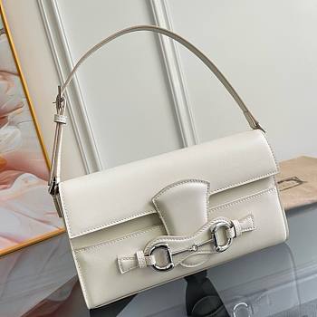 Gucci Horsebit Ristretto mediumshoulder bag in white 26 x 14.5 x 4.5