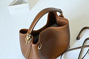 Gucci GG Emblem Small Smooth Leather Bucket Bag 19x 18x 11cm - 6