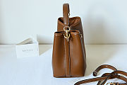 Gucci GG Emblem Small Smooth Leather Bucket Bag 19x 18x 11cm - 5