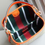 Gucci GG Emblem mini bucket orange bag 20.5x18x11.5 - 4