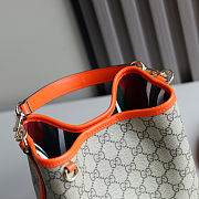 Gucci GG Emblem mini bucket orange bag 20.5x18x11.5 - 2