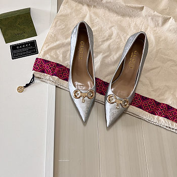 Gucci Zumi Mid-Heel Pumps 7cm