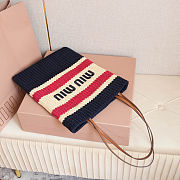 Miu Miu Women's' Crochet Tote Bag in Navy 30 x 38 cm - 6