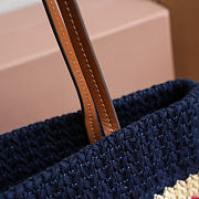 Miu Miu Women's' Crochet Tote Bag in Navy 30 x 38 cm - 5
