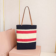 Miu Miu Women's' Crochet Tote Bag in Navy 30 x 38 cm - 3