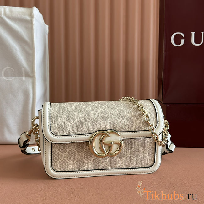 Gucci Go Small Shoulder Beige White Bag 21.5x14x 9cm - 1