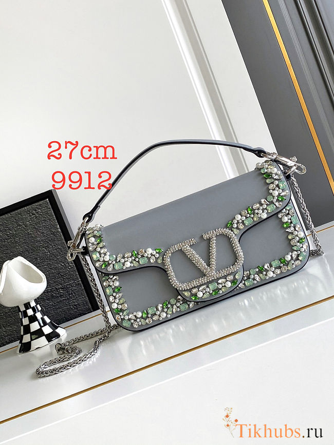 Valentino Women’s Loco small shoulder bag with Swarovski crystals 27x13x6 cm - 1