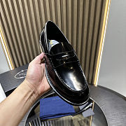 Prada Men Brushed Leather Loafers in black - 5