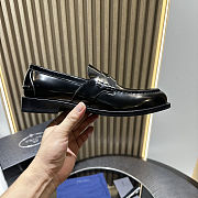 Prada Men Brushed Leather Loafers in black - 4