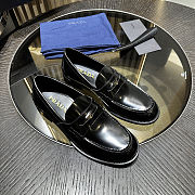 Prada Men Brushed Leather Loafers in black - 3