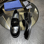 Prada Men Brushed Leather Loafers in black - 2
