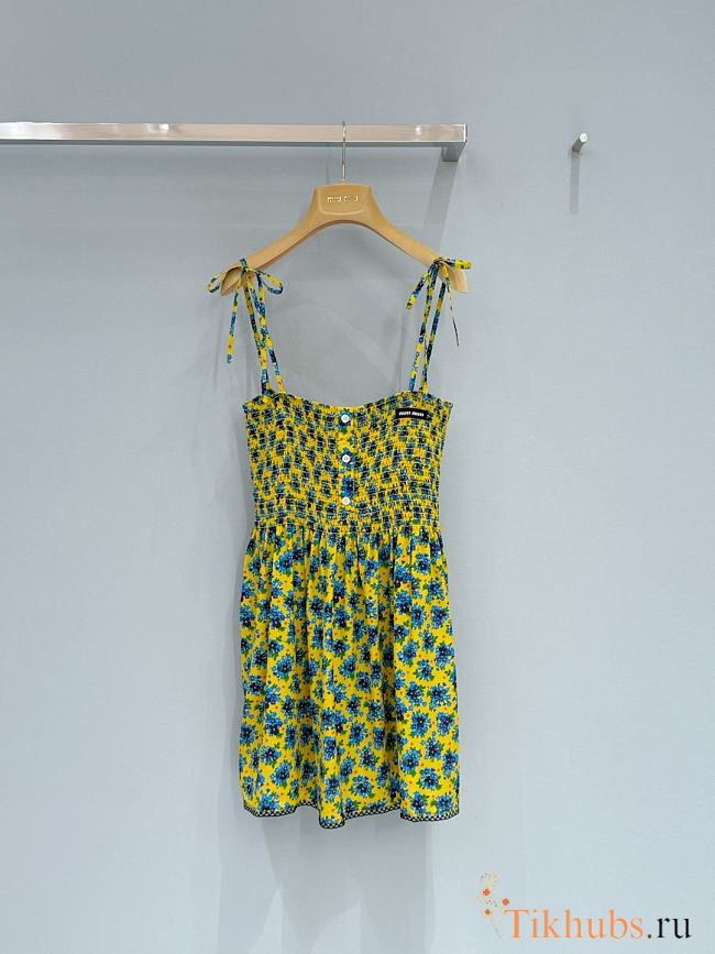 Miu Miu Multicolored Crepe De Chine Mini-dress - 1