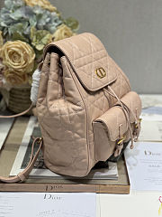 Dior Medium Dior Caro Backpack in Powder Pink Macrocannage Lambskin 23 x 26.7 x 12.5 - 5