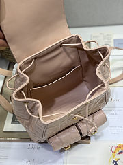 Dior Medium Dior Caro Backpack in Powder Pink Macrocannage Lambskin 23 x 26.7 x 12.5 - 4