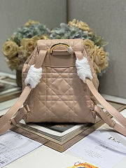 Dior Medium Dior Caro Backpack in Powder Pink Macrocannage Lambskin 23 x 26.7 x 12.5 - 3