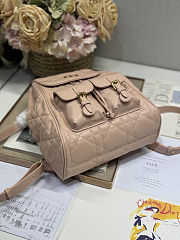 Dior Medium Dior Caro Backpack in Powder Pink Macrocannage Lambskin 23 x 26.7 x 12.5 - 2