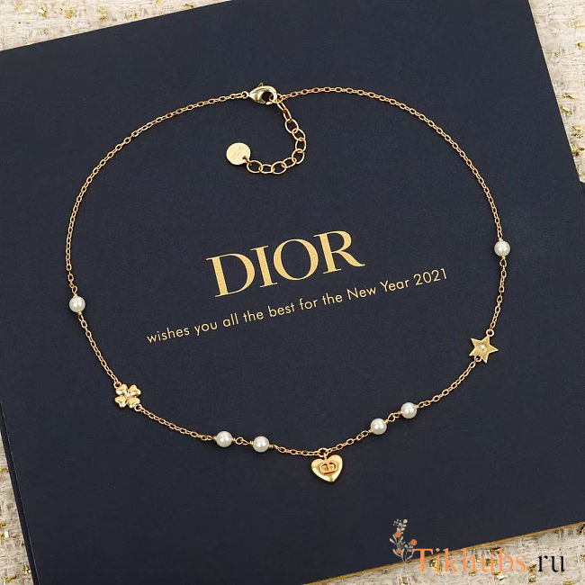  Dior Lucky Gold Necklace - 1