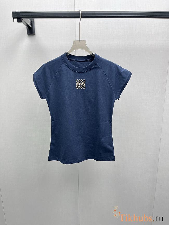  Loewe Small fit T-shirt in navy blue - 1