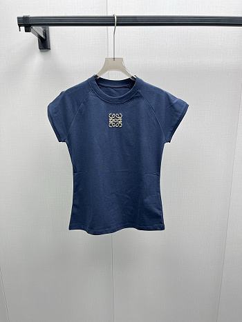  Loewe Small fit T-shirt in navy blue