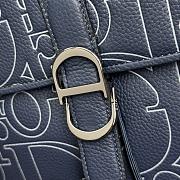 Dior Gravity Outline Leather and Navy Blue Grained Calfskin Backpack 30.5 x 41.5 x 15.5 cm - 2