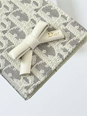 Dior Promenade Glycine Wallet Latte and Gray Dior Oblique Jacquard 10X14X2.5 - 6