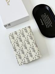 Dior Promenade Glycine Wallet Latte and Gray Dior Oblique Jacquard 10X14X2.5 - 3