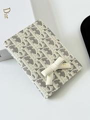 Dior Promenade Glycine Wallet Latte and Gray Dior Oblique Jacquard 10X14X2.5 - 2